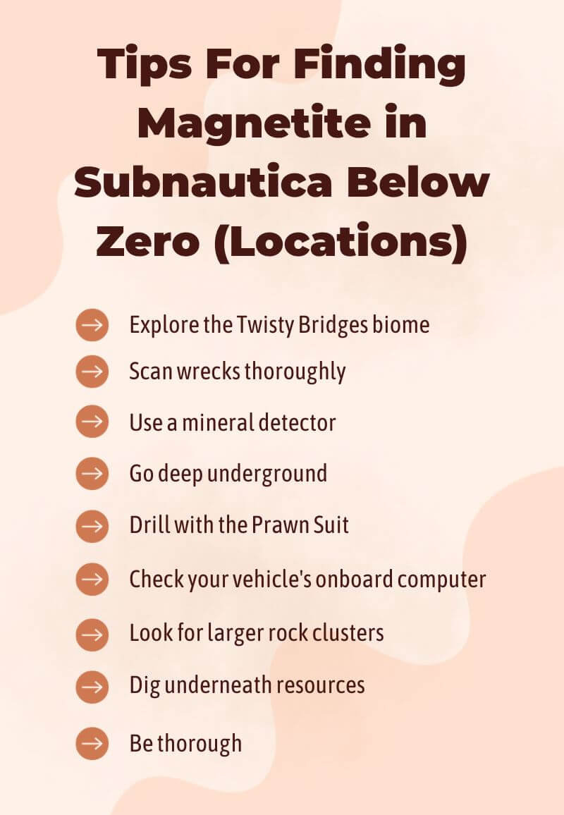 subnautica below zero magnetite location