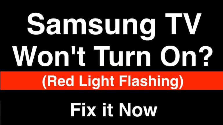 Samsung Tv Not Turning on Red Light Blinking